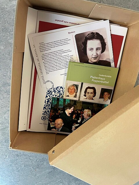 Erinnerungsbox mit Materialien zu Lucille Eichengreen